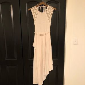 Free people off white sleeveless open back dress